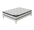 Ensemble Matelas Mousse Grand Confort + Sommier 140x190 Hauteur 22cm