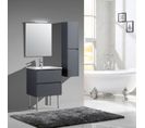 Ensemble De Salle De Bain 60 Cm Gris Laqué Aquadoli