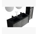 Meuble avec double vasque 120 cm noir Aquasasso