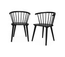 Lot De 2 Chaises Noires à Barreaux En Bois Et Contreplaqué. Paula. L 51 X P 53 X H 75cm