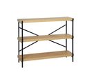 Etagère 3 Niveaux Industrielle Effet Frêne Et Métal - Loft L 100 X L 30 X H 79cm