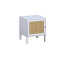 Table De Chevet Enfant Effet Bois Blanc Et Cannage