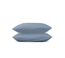 Taie D'oreillers 65x65 Cm - Bleu Gris - 100% Percale De Coton