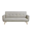 Canapé Scandinave Convertible 3 Places Beige Malmo