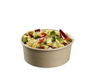 Bowl En Fibre De Bambou Avec Couvercle Pet 750 Ml - Lot De 300 - Natural Bambou