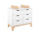 Commode Avec Plan à Langer Mia - Blanc Et Bois