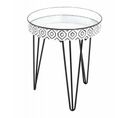 Table D'appoint Déco "holy" 46cm Noir et Blanc