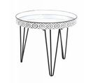 Table Basse Déco "holy" 65cm Noir et Blanc