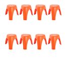 Lot De 8 Tabourets Design "empilable" 53cm Orange