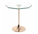 Table D'appoint Design En Verre "lya" 47cm Or