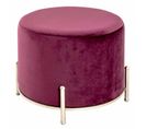 Pouf Rond Design "cathy" 48cm Rouge