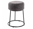 Tabouret Design Rond "maeva" 46cm Gris