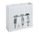 Porte-parapluies Design "motif" 50cm Blanc Laqué