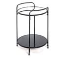 Table D'appoint Design "acier Laqué" 50cm Noir