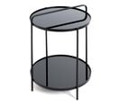 Table D'appoint Ronde Design "zeko" 51cm Noir