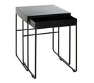 Lot De 2 Tables D'appoint Design "lirola" 54cm Noir