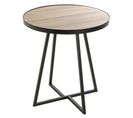 Table D'appoint Design "doliba" 52cm Noir et Chêne