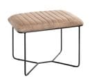 Tabouret Design En Cuir "linor" 60cm Marron et Noir