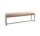 Banc En Cuir Design "rida" 150cm Marron Et Noir