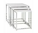 Lot De 3 Tables D'appoint "zélie" 42cm Blanc