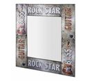 Miroir Mural Vintage "guitare" 74cm Argent