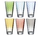 Lot De 6 Verres Colorés 300ml Multicolore