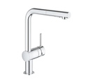 Grohe Mitigeur Cuisine Minta 2 Jets Bec Haut Chrome Douchette Extractible