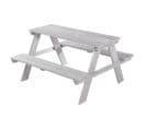 Table Pique-nique Enfants En Bois Massif Gris - Picnic For 4 Outdoor+