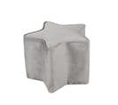 Tabouret Enfant En Forme d'Étoile "Lil Sofa" - En Velours Doux - Gris