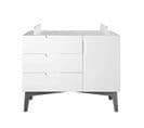 Commode Bébé En Bois Laqué Blanc 3 Tiroirs   1 Porte Retro 2