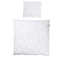 Parure De Berceau : Housse De Couette 80x80 + Taie D'oreiller 35x40 En Coton - Sternenzauber Grau