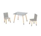 Ensemble De Sièges Pour Enfants - 2 Chaises + Table - Bois Laqué Gris