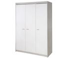 Armoire "Julia" 3 Portes - Blanc / Décor Bois