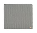 Matelas À Langer Matelassé 75 X 85 Cm Imperméable En Cuir Pu Gris Foncé - Luxe Stone