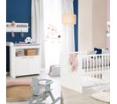 Chambre Bébé Duo Anton - Lit Évolutif 70 x 140 + Commode à Langer - Blanc