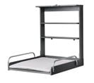 Étagère À Langer Murale Pliante Anthracite + Matelas À Langer Déperlant Gris