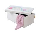 Banc Coffre à Jouets Peppa Pig Pour Enfant En Bois Et Velours - Beige - Motif Cochon