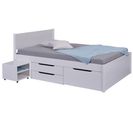 Lit Multi-rangements Efetivo 180x200 Blanc Avec Sommier