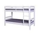 Lit superposé ANNIKA 90x200cm en Bois Massif Blanc Sommiers inclus Matelas non inclus