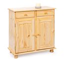 Buffet 2 tiroirs 2 portes PAMINA en Bois Massif Naturel