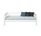 Lit Banquette Sintro 90x200 Cm Bois Massif Vernis Blanc