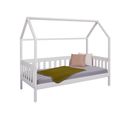 Lit Cabane Funky Housebed 90x200 cm En Bois Massif Blanc