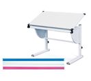 Bureau Inclinable MILO 3EN1 Métal Et MDF Blanc + Range-crayons Interchangeables