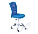 Chaise De Bureau Avec Roulettes BONNIE Bleu Mesh Tissu Respirant