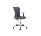 Fauteuil De Bureau Avec Roulettes DONNY Gris Et Noir Mesh Tissu Respirant