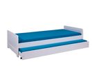 Lit Gigogne SURF 90x200cm 2 couchages en Bois Massif Blanc Sommier inclus Matelas non inclus