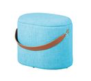 Pouf Coffre avec Sangle DILIA Camel et Bleu Océan