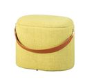 Pouf Coffre avec Sangle DILIA Camel et Jaune-Vert