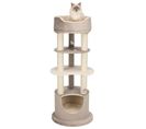 Arbre À Chat Lavinia H138 Cm Beiges Cappuccino Et Crème - Tri44439