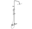 Colonne De Douche Thermostatique Ceratherm T50 Pomme De Tete 20 Cm + Douchette 11 Cm 3j